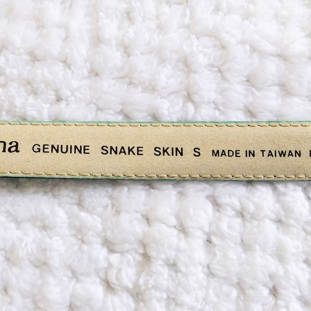 Jana vintage green genuine snakeskin belt small - Picture 6 of 7
